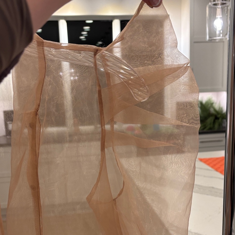 Zara Sheer Beige Blouse - Picture 5 of 7
